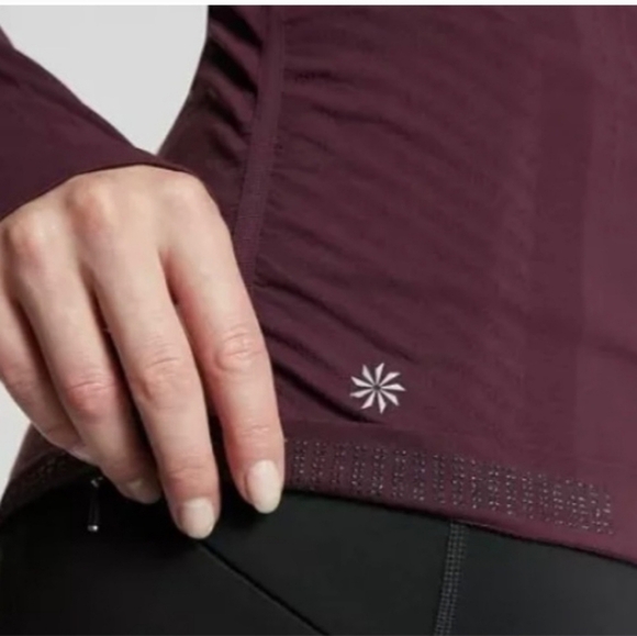 Athleta Speedlight Half Zip Pullover Top Burgundy New with tags Medium - Picture 3 of 14